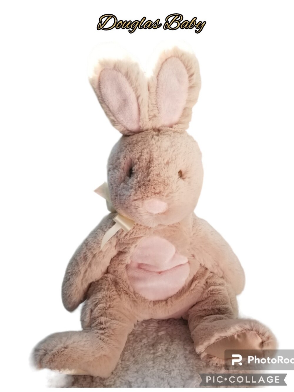 Douglas Baby Bunny Plumpies cuddle toy pink satin paws nwt's